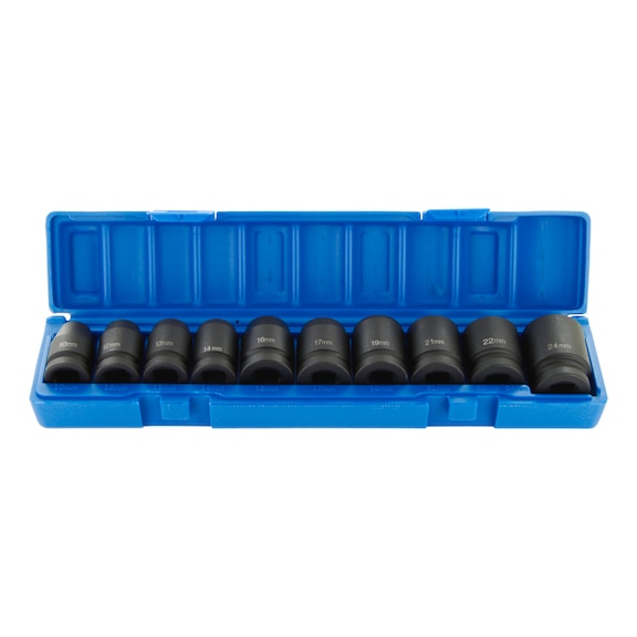 ACTION Heavy-duty socket set, 1/2 inch, 10-piece, DO605201003 - Actuator 1/2 inch