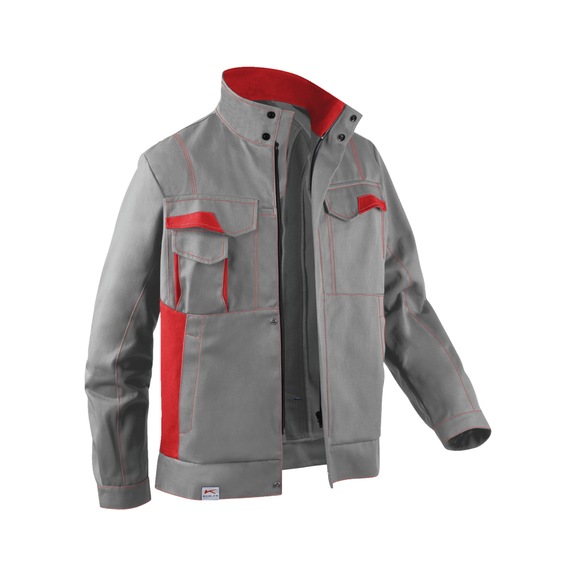 K&Uuml;BLER Jacket, medium grey/medium red, size 60 1345 3411-9555-60 - IMAGE DRESS NEW DESIGN Jacket