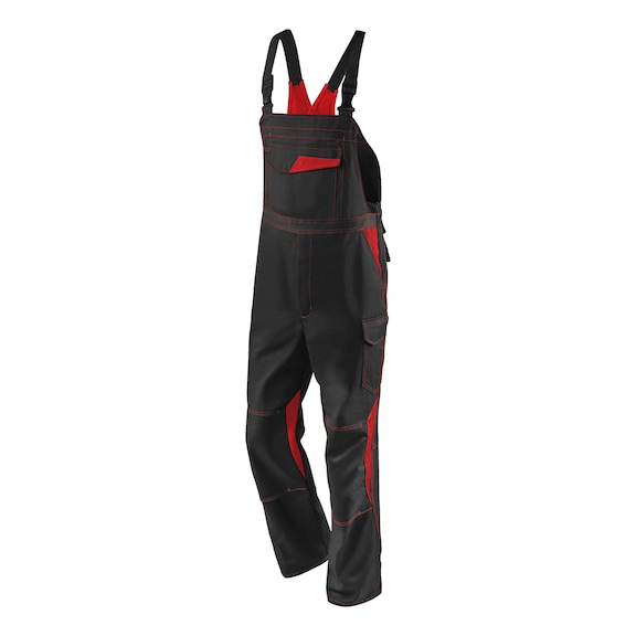 K&Uuml;BLER Black/medium red dungarees, size 27 3347 3411-9955-27 - IMAGE DRESS NEW DESIGN dungarees