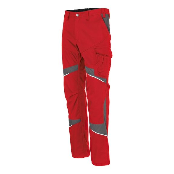 K&Uuml;BLER Women’s trousers, medium red/anthracite, size 50 2550 3421-5597-50 - ACTIVIQ cotton+ women’s trousers