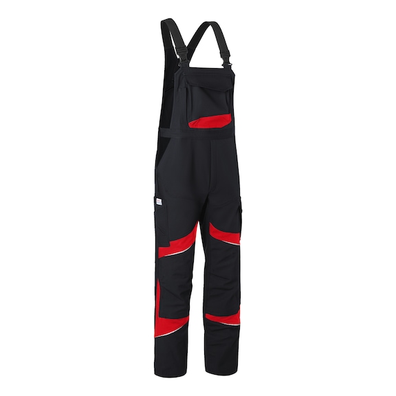 K&Uuml;BLER Latzhose HIGH PSA 2 schwarz/mittelrot Gr&ouml;&szlig;e 110 3255 3421-9955-110 - ACTIVIQ cotton+ Latzhose HIGH PSA 2