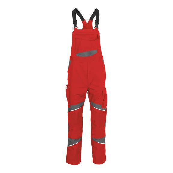 K&Uuml;BLER Dungarees, medium red/anthracite, size 40 3450 3421-5597-40 - ACTIVIQ cotton+ dungarees