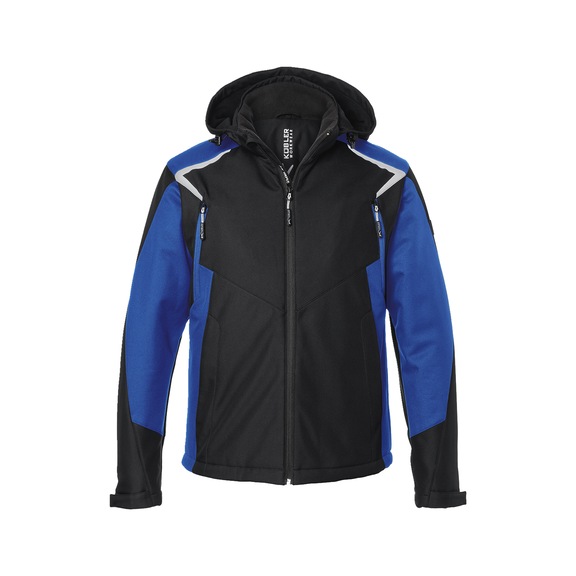 K&Uuml;BLER BODYFORCE Winter Softshell Jacket, black/cobalt blue, size L 1325 5375-9946-L - Winter Softshell Jacket