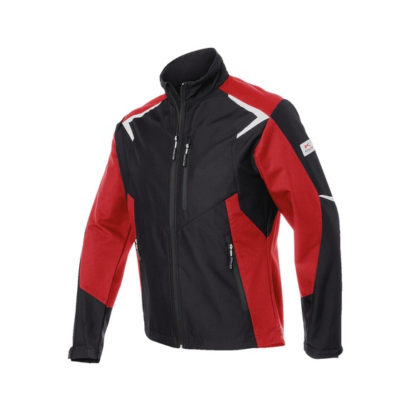 K&Uuml;BLER BODYFORCE Softshell Jacket, black/medium red, size 3XL 1425 5375-9955-3XL - BODYFORCE Softshell Jacket