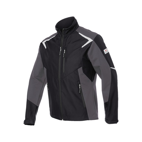 K&Uuml;BLER BODYFORCE Softshell Jacket, black/anthracite, size 4XL 1425 5375-9997-4XL - BODYFORCE Softshell Jacket