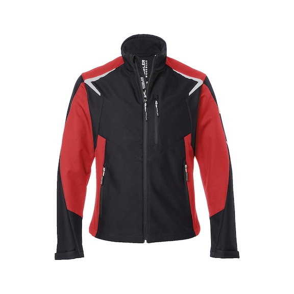 K&Uuml;BLER BODYFORCE Ultrashell Jacket, black/medium red, size XL 1625 5374-9955-XL - Ultrashell jacket