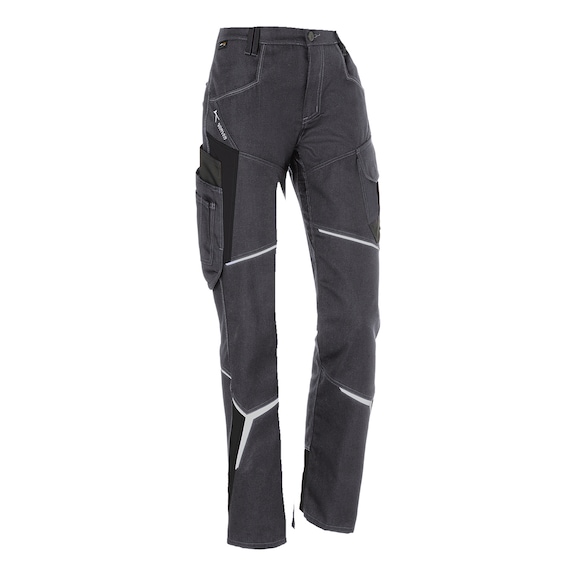 K&Uuml;BLER Women’s trousers, anthracite/black, size 46 2325 5302-9799-46 - ACTIVIQ cotton+ Trousers 2250