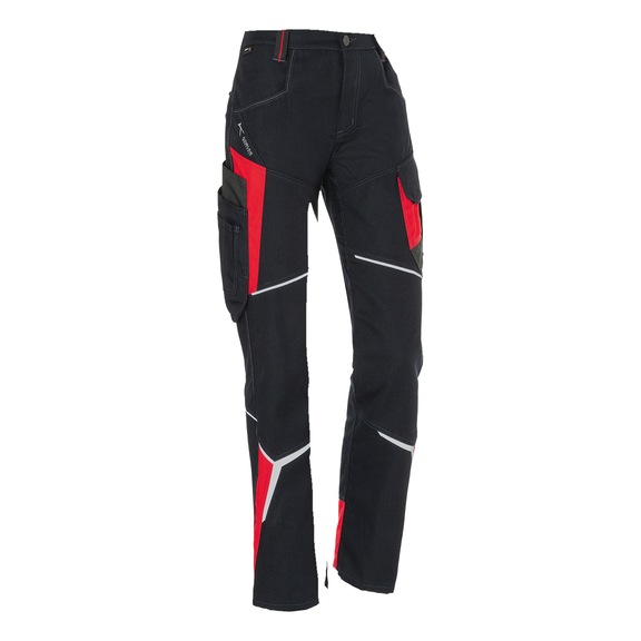 K&Uuml;BLER Women’s trousers, black/medium red, size 50 2325 5302-9955-50 - ACTIVIQ cotton+ Trousers 2250