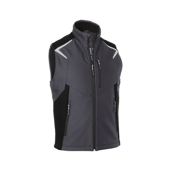 K&Uuml;BLER BODYFORCE softshell waistcoat, anthracite/black, size S 7125 5375-9799-S - BODYFORCE Softshell Vest