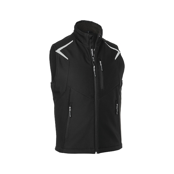 K&Uuml;BLER Softshell Weste schwarz Gr&ouml;&szlig;e 3XL 7125 5375-99-3XL - BODYFORCE Softshell Weste