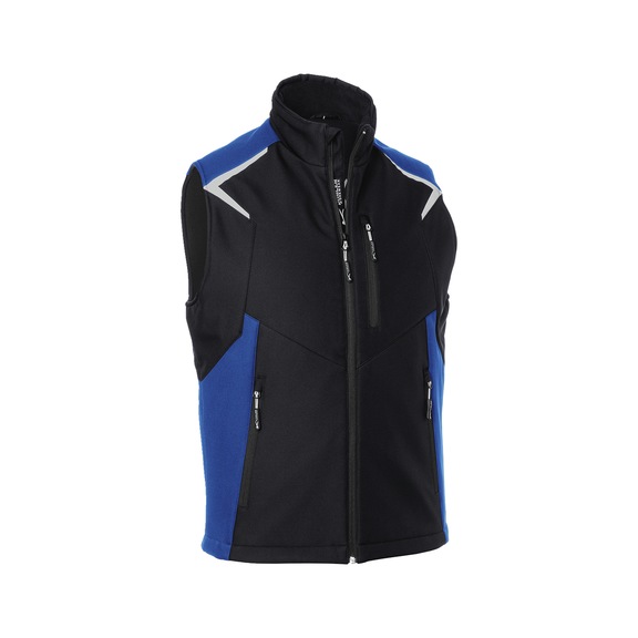 K&Uuml;BLER Softshell Weste schwarz/kobaltblau Gr&ouml;&szlig;e S 7125 5375-9946-S - BODYFORCE Softshell Weste