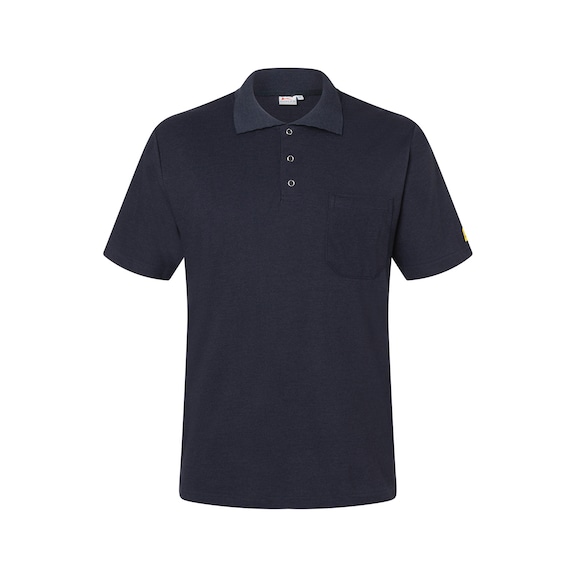 K&Uuml;BLER ESD polo shirt, dark blue, size M 5312 5383-48-M - ESD polo shirt