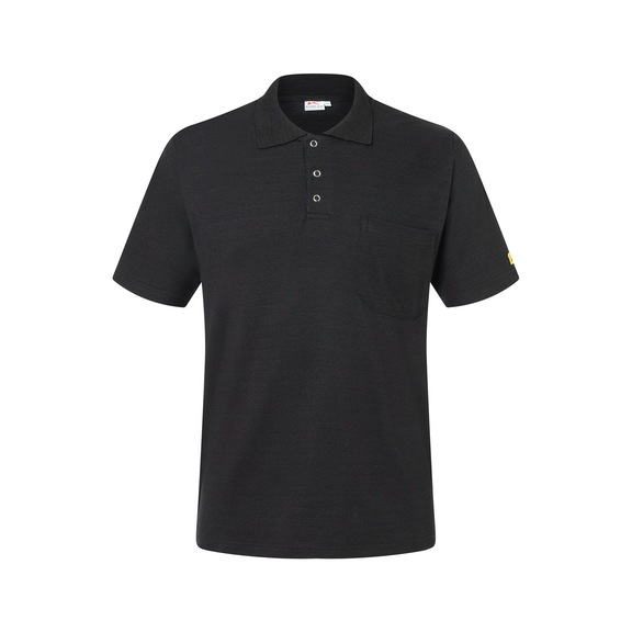 K&Uuml;BLER ESD polo shirt, black, size 3XL 5312 5383-99-3XL - ESD polo shirt
