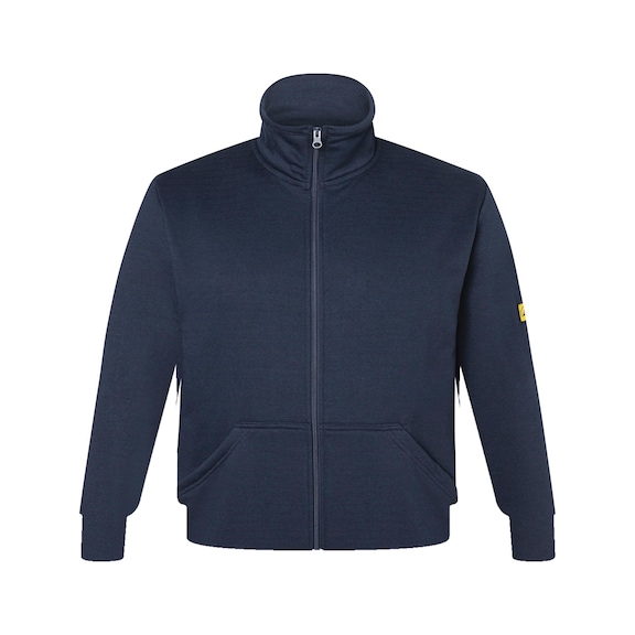 K&Uuml;BLER ESD sweatshirt jacket, dark blue, size XS 5316 5384-48-XS - K&Uuml;BLER ESD Sweat Jacket