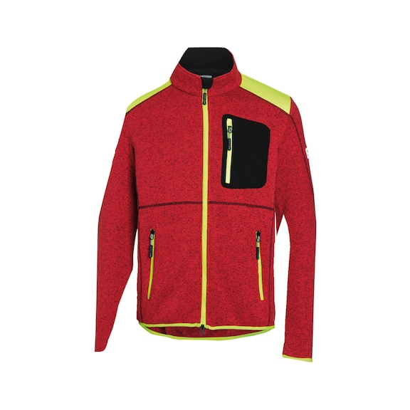 K&Uuml;BLER Strickjacke Light rot/warngelb Gr&ouml;&szlig;e 3XL 1550 6335-5634-3XL - FOREST Strickjacke Light