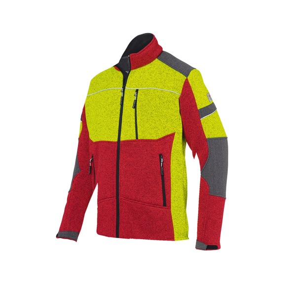 K&Uuml;BLER Cardigan, red/yellow, size S 1650 7327-5635-S - FOREST cardigan