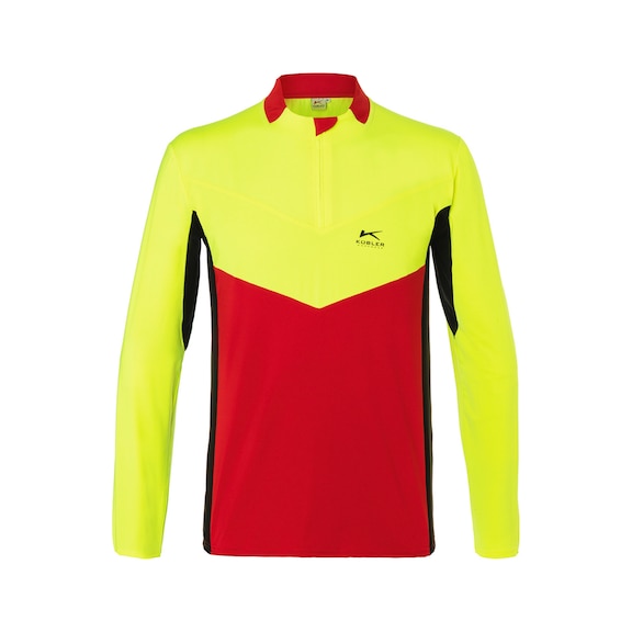 K&Uuml;BLER PSA2 functional shirt, red/high-vis yellow, size 4XL 5049 6242-5634-4XL - FOREST Performance Shirt PSA2