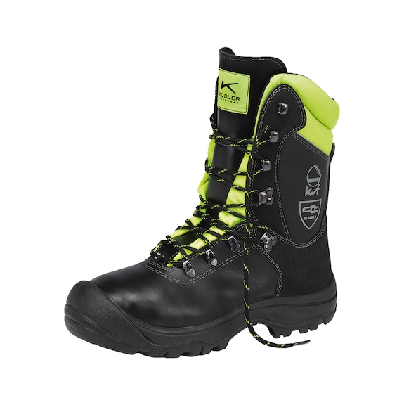 K&Uuml;BLER FOREST CUT-RESISTANT BOOTS S3 black/high-vis yellow size 43 8150 9911-9934-43 - FOREST CUT-RESISTANT BOOTS S3