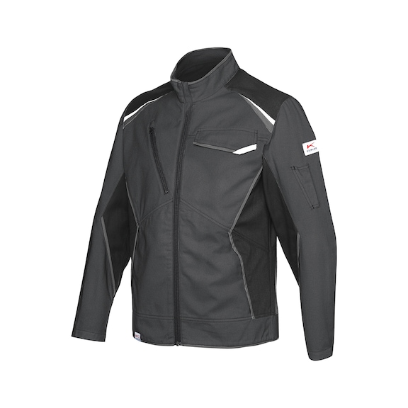 K&Uuml;BLER Cotton jacket, charcoal grey/black, size M 1140 1301-9799-M - ICONIQ cotton jacket