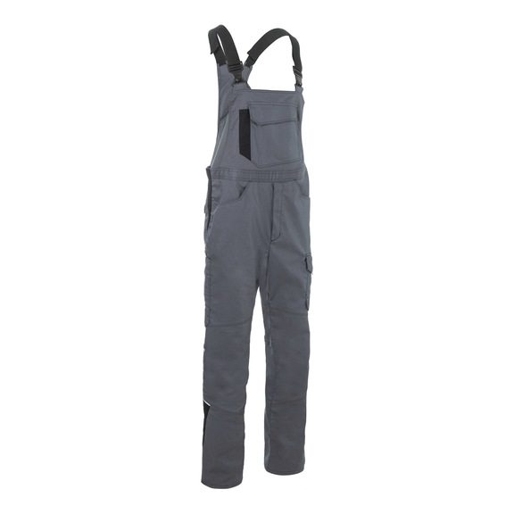 K&Uuml;BLER Dungarees, medium grey/black, size 66N 3145 5380-9599-66N - ICONIQ PRO dungarees