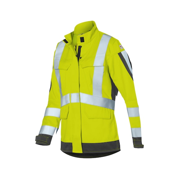 K&Uuml;BLER Women’s jacket arc1 PSA 3 high-vis yellow/anthracite, size 40 1493 8345-3497-40 - Women’s arc1 jacket PSA 3