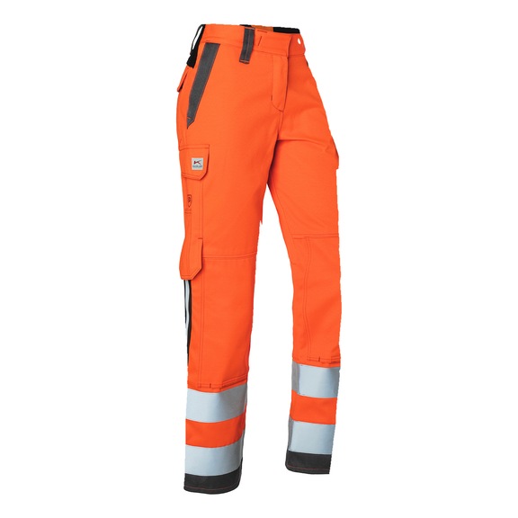 K&Uuml;BLER Women’s trousers arc2 PSA 3 high-vis orange/anthracite Size 44 2494 8420-3797-44 - PROTECTIQ HIGH VIS Women’s Trousers arc2 PSA 3