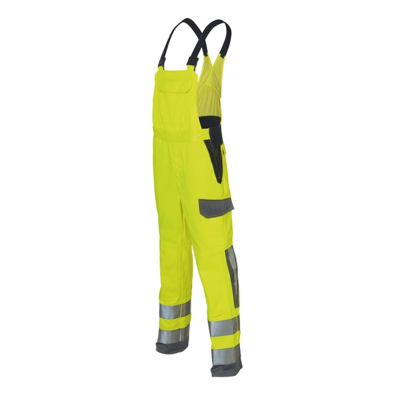 K&Uuml;BLER arc1 PSA 3 dungarees, high-vis yellow/anthracite, size 24 3393 8345-3497-24 - PROTECTIQ HIGH VIS dungarees arc1 PPE 3
