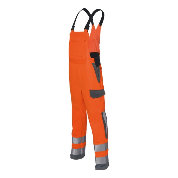 K&Uuml;BLER arc1 PSA 3 dungarees, high-vis orange/anthracite, size 26 3393 8345-3797-26 - PROTECTIQ HIGH VIS dungarees arc1 PPE 3