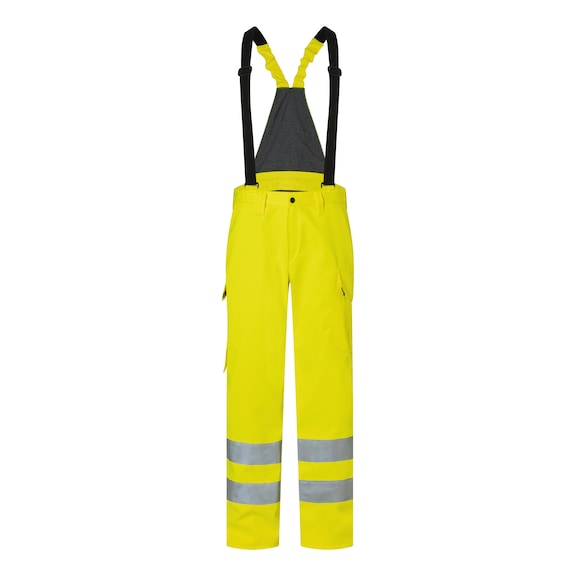 K&Uuml;BLER ARC2 PSA 3 high-visibility yellow weather dungarees, size XS-82 3395 8430-34-XS-82 - PROTECTIQ HIGH VIS weather-resistant dungarees ARC2 PPE 3