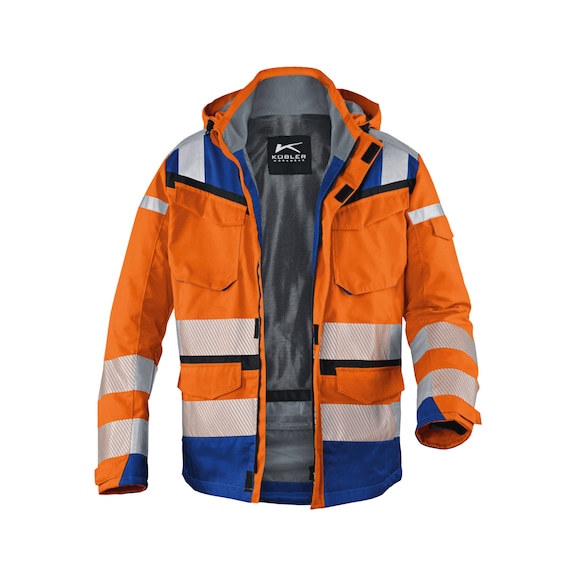 K&Uuml;BLER Wetterjacke SYMPATEX (R) PSA 2 warnorange/kobaltblau Gr&ouml;&szlig;e L 1307 8332-3746-L - Wetterjacke SYMPATEX&reg; PSA 2
