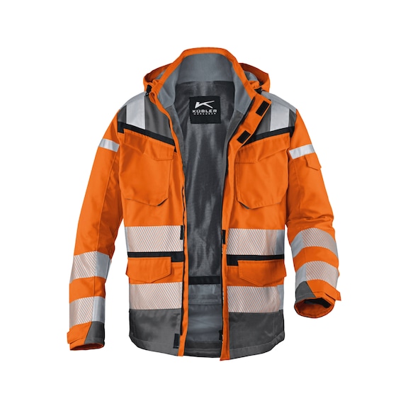 K&Uuml;BLER Wetterjacke SYMPATEX (R) PSA 2 warnorange/anthrazit Gr&ouml;&szlig;e XS 1307 8332-3797-XS - Wetterjacke SYMPATEX&reg; PSA 2