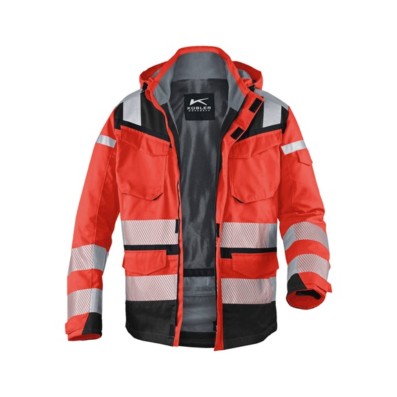 K&Uuml;BLER SYMPATEX&reg; PSA 2 weather jacket, high-vis red/black, size XS 1307 8332-5499-XS - SYMPATEX&reg; PSA 2 Weather Jacket