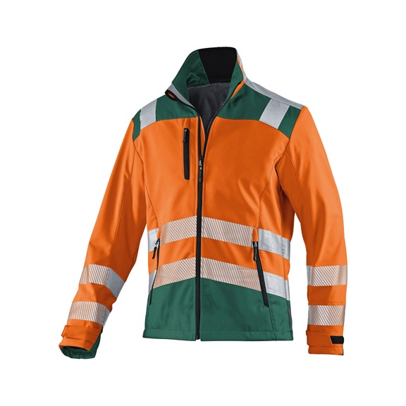 K&Uuml;BLER REFLECTIQ Softshell Jacket PSA 2 high-vis orange/moss green Size L 1507 8427-3765-L - Softshell Jacket PSA 2