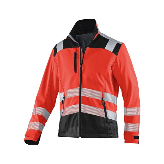 K&Uuml;BLER REFLECTIQ Softshell Jacket PSA 2 high-vis red/black Size L 1507 8427-5499-L - Softshell Jacket PSA 2