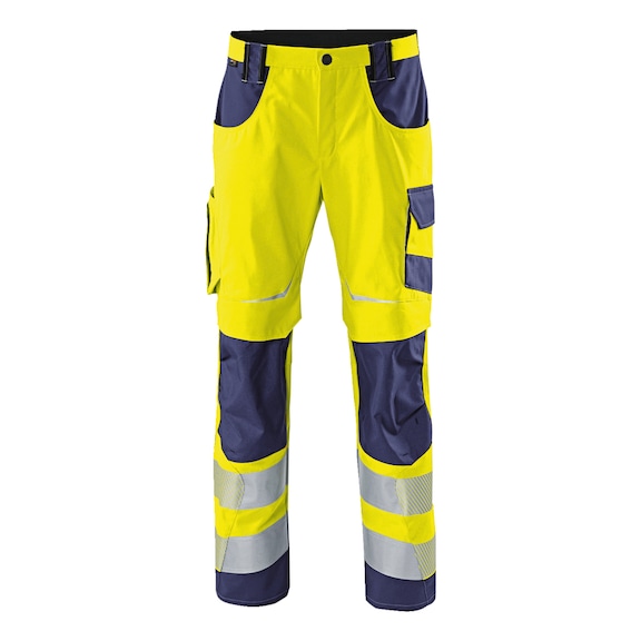 K&Uuml;BLER REFLECTIQ PPE 2 Trousers, high-vis yellow/dark blue, size 102 2207 8340-3448-102 - REFLECTIQ Trousers PSA 2
