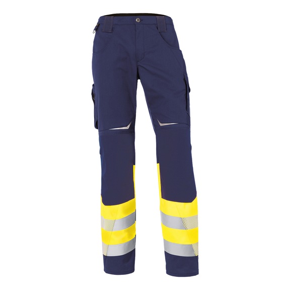 K&Uuml;BLER REFLECTIQ Class 1 trousers, high-vis yellow/dark blue, size 110 2208 8340-3448-110 - REFLECTIQ Class 1 Trousers