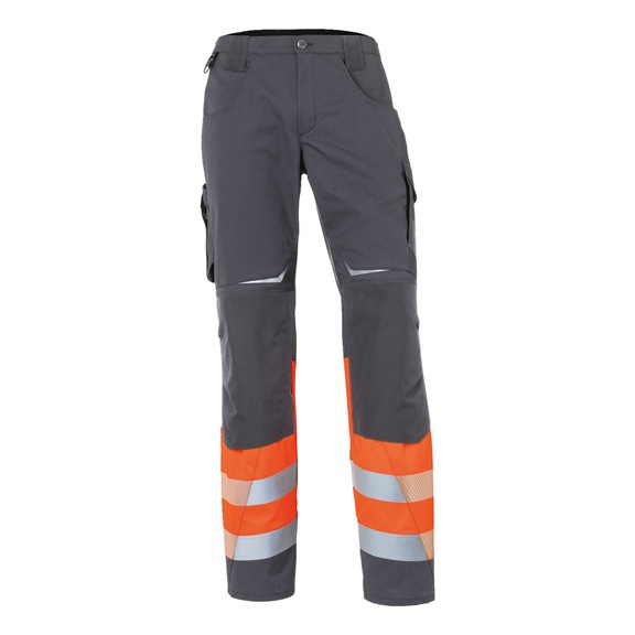 K&Uuml;BLER REFLECTIQ Class 1 Trousers, high-vis orange/anthracite, size 50 2208 8340-3797-50 - REFLECTIQ Class 1 Trousers