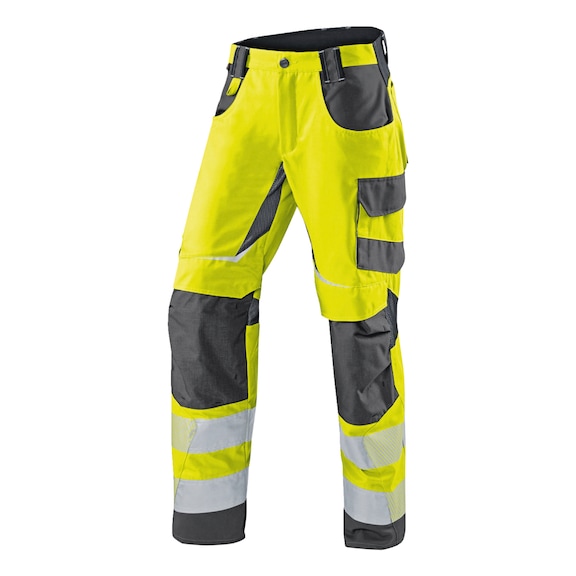 K&Uuml;BLER REFLECTIQ Summer Trousers PPE 2 High-Visibility Yellow/Anthracite Size 114 2407 8343-3497-114 - REFLECTIQ Summer Trousers PSA 2
