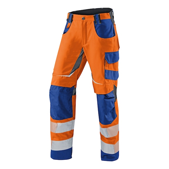 K&Uuml;BLER REFLECTIQ Summer Trousers PPE 2 High-Vis Orange/Cobalt Blue Size 52 2407 8343-3746-52 - REFLECTIQ Summer Trousers PSA 2