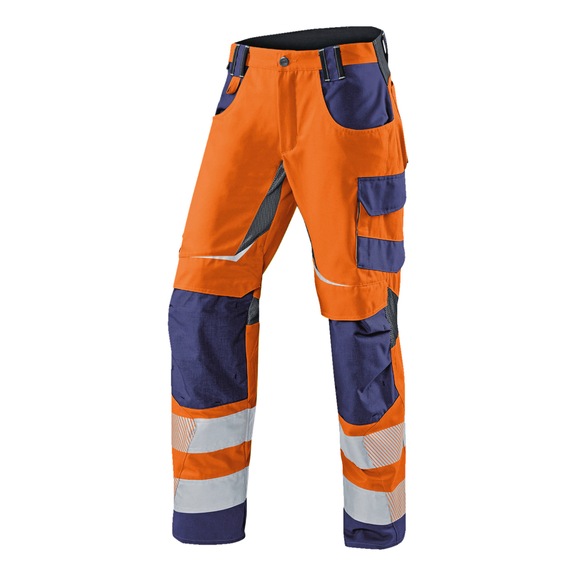 K&Uuml;BLER REFLECTIQ Summer Trousers PSA 2 High-Vis Orange/Dark Blue Size 25 2407 8343-3748-25 - REFLECTIQ Summer Trousers PSA 2