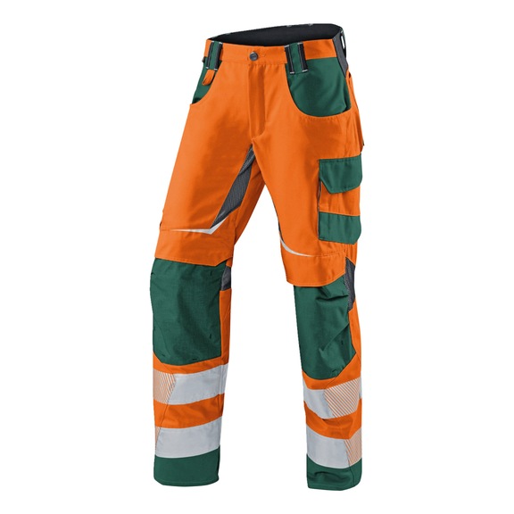 K&Uuml;BLER REFLECTIQ Summer Trousers PPE 2 bright orange/moss green Size 98 2407 8343-3765-98 - REFLECTIQ Summer Trousers PSA 2