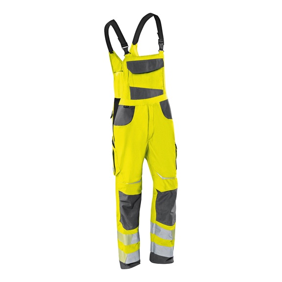 K&Uuml;BLER REFLECTIQ PPE 2 dungarees, high-vis yellow/anthracite, size 114 3207 8340-3497-114 - REFLECTIQ dungarees PSA 2