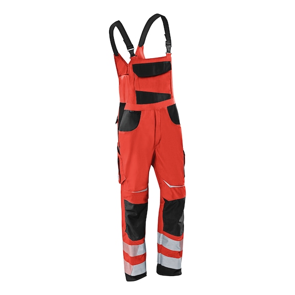K&Uuml;BLER REFLECTIQ dungarees PPE 2 high-vis red/black size 25K 3207 8341-5499-25K - REFLECTIQ dungarees PSA 2