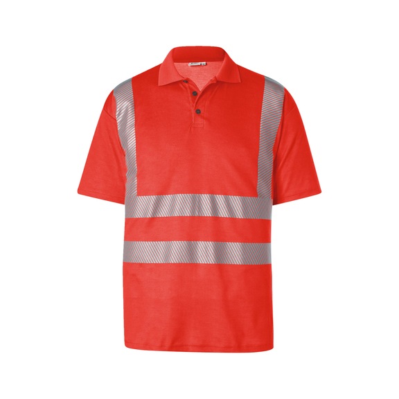 K&Uuml;BLER REFLECTIQ Polo PSA 2 high-vis red Size L 5042 8227-54-L - REFLECTIQ Polo PSA 2