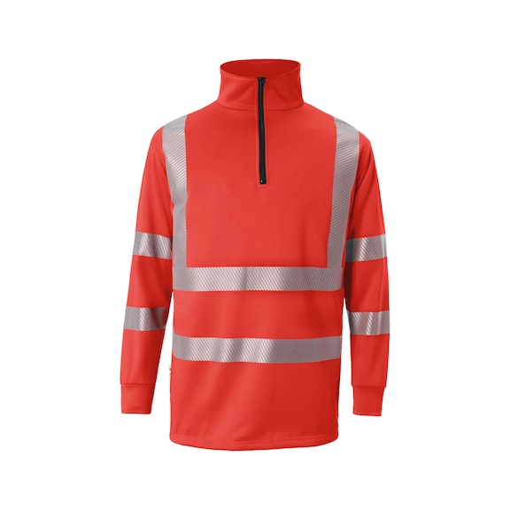 K&Uuml;BLER REFLECTIQ Zip-up Sweatshirt PSA 2 high-vis red Size L 5046 8344-54-L - REFLECTIQ Zip-up Sweatshirt PSA 2