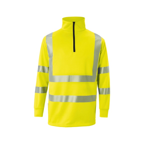 K&Uuml;BLER Zip-Sweatshirt PSA 2 warngelb Gr&ouml;&szlig;e 4XL 5146 8405-34-4XL - REFLECTIQ Zip-Sweatshirt PSA 2