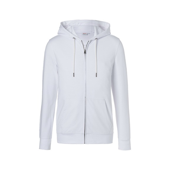 K&Uuml;BLER White hooded sweatshirt jacket, size 4XL 5022 6330-10-4XL - SHIRTS Hooded sweatshirt