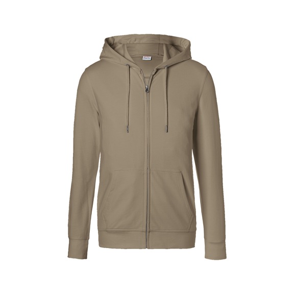 K&Uuml;BLER Sand-brown hooded sweatshirt jacket, size S 5022 6330-25-S - SHIRTS Hooded sweatshirt