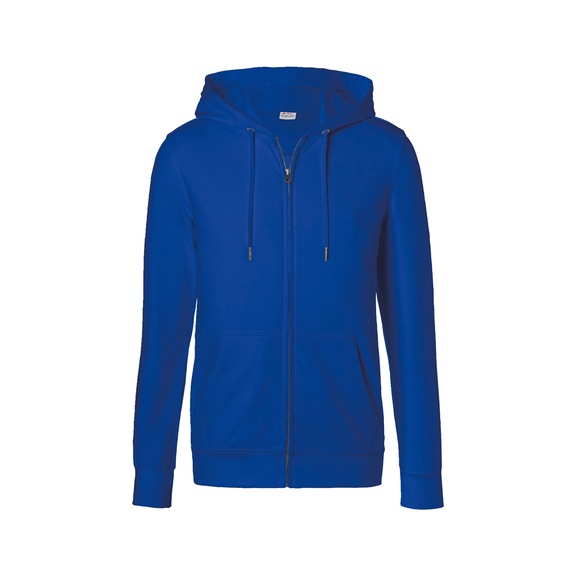 K&Uuml;BLER Cobalt blue hooded sweatshirt jacket, size 4XL 5022 6330-46-4XL - SHIRTS Hooded sweatshirt