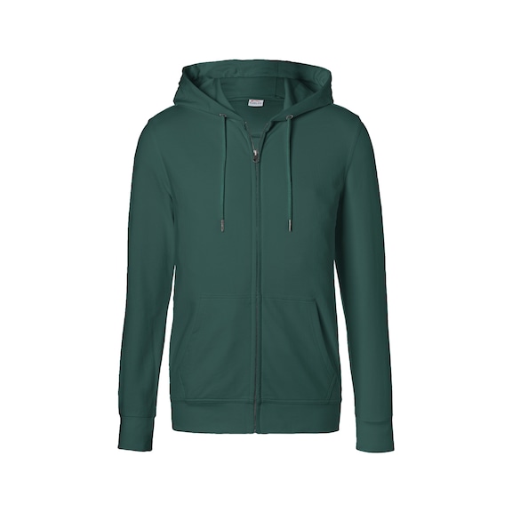 K&Uuml;BLER Kapuzen-Sweatjacke moosgr&uuml;n Gr&ouml;&szlig;e XS 5022 6330-65-XS - SHIRTS Kapuzen-Sweatjacke 5022
